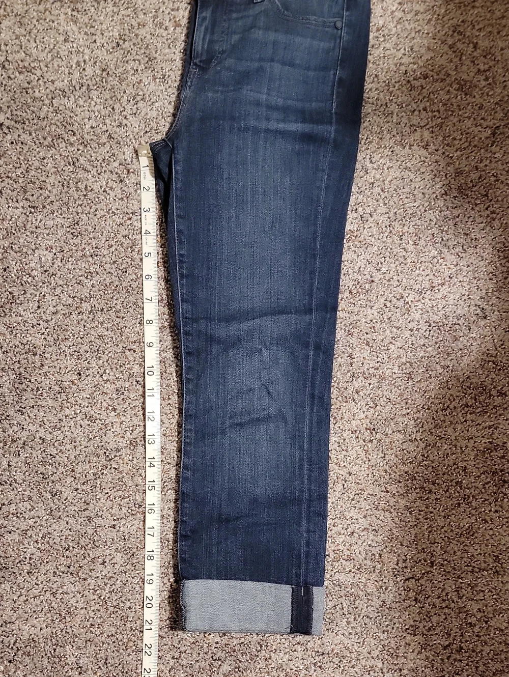 Liverpool Dark Blue Women's Cropped Jeans